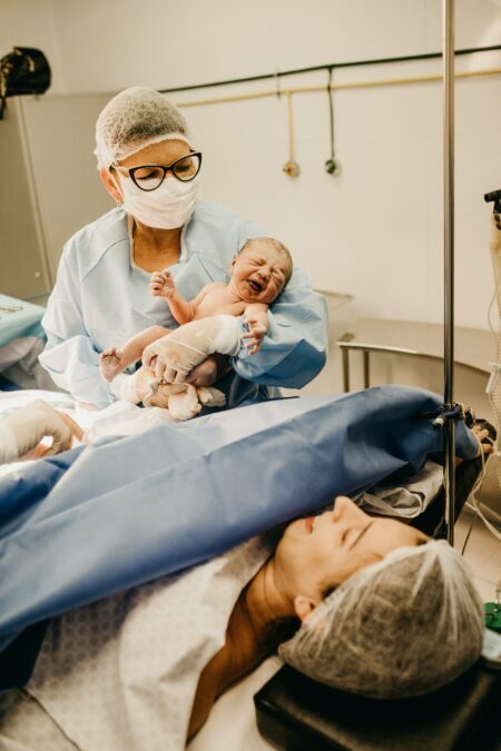 How is a cesarean section performed?